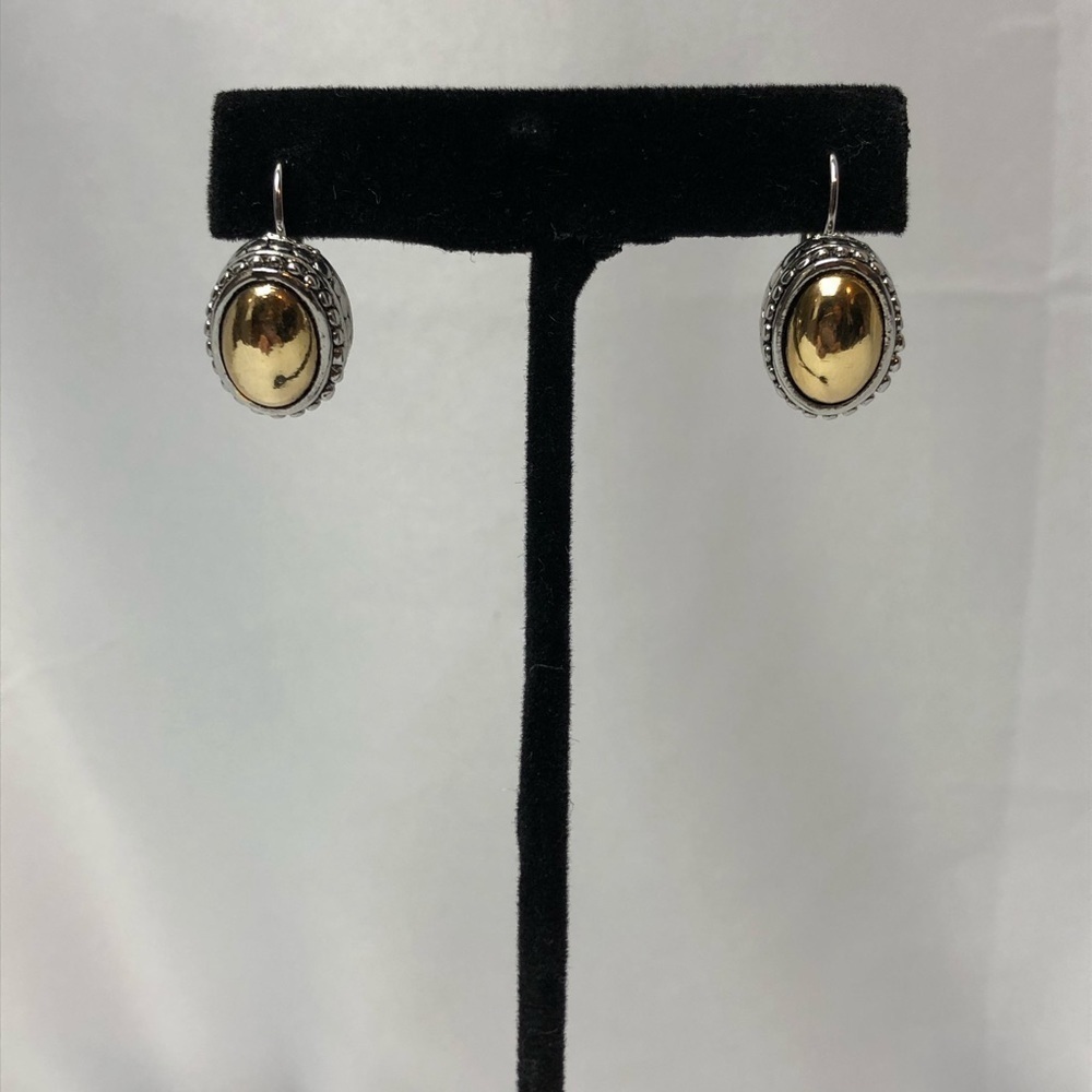 Vintage Gold and Silver Tone Pierced Earrings